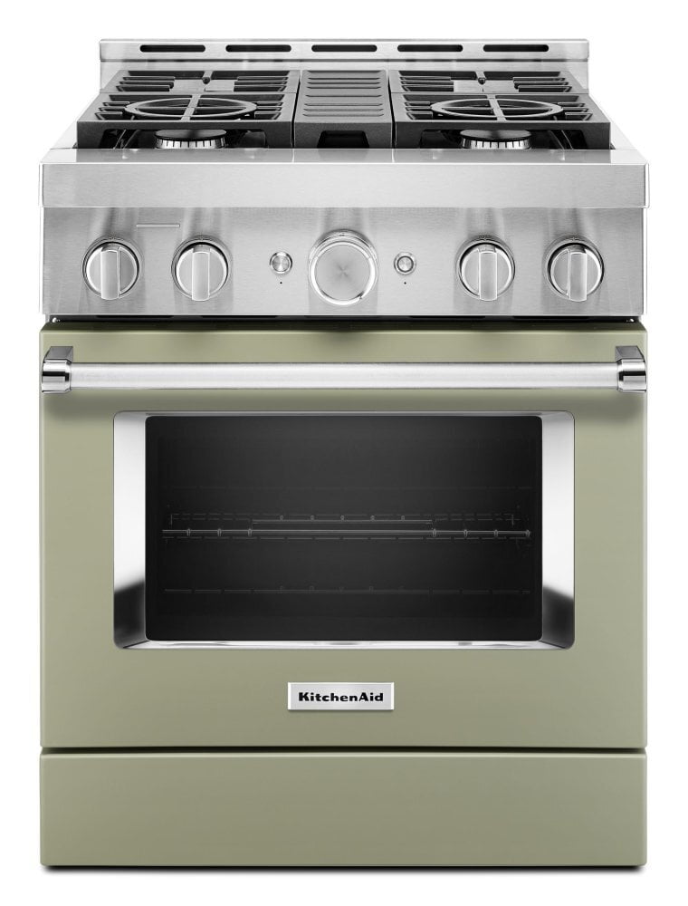 Kitchenaid KFGC500JAV Kitchenaid® 30'' Smart Commercial-Style Gas Range With 4 Burners - Avocado Cream