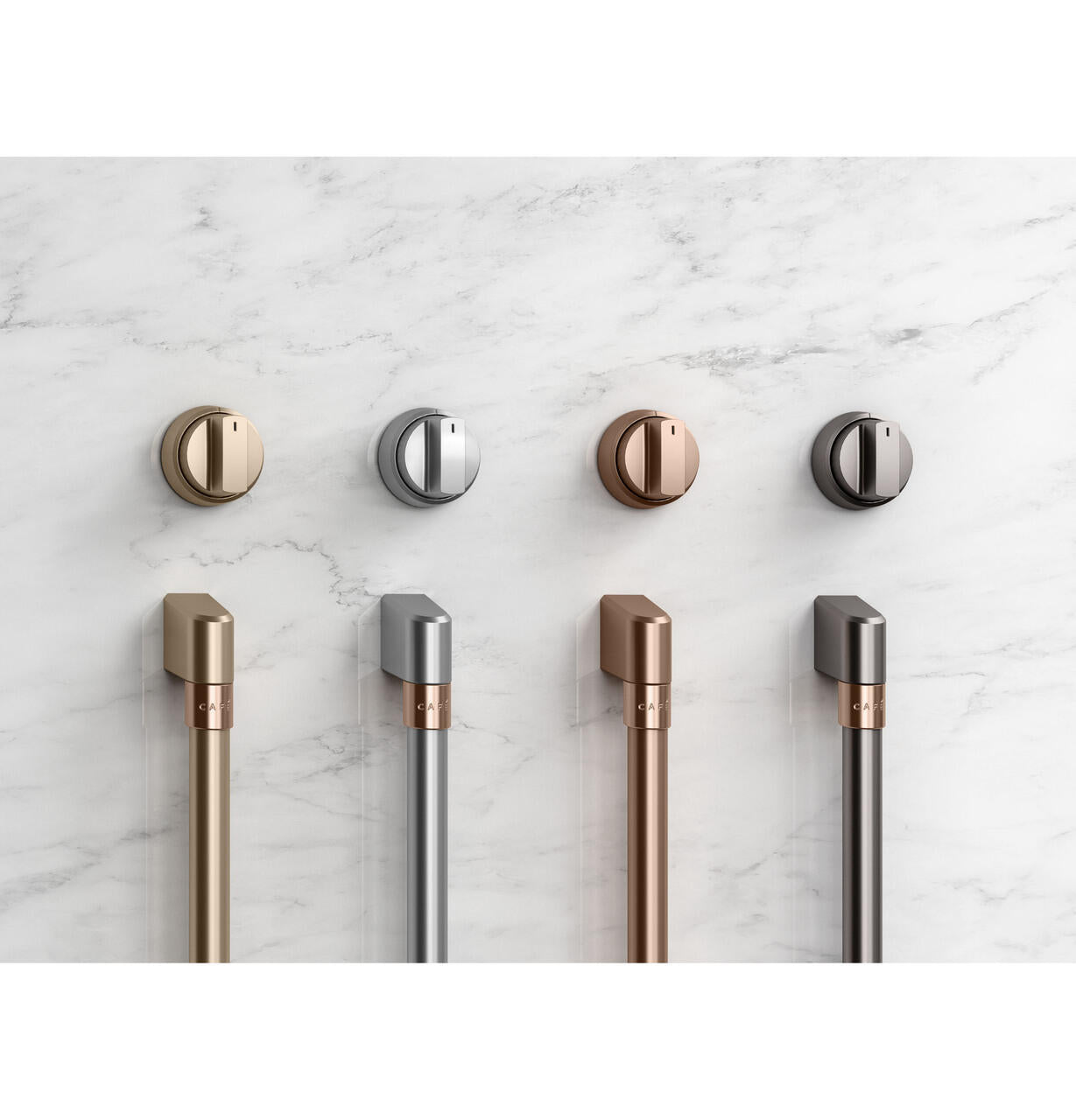 Cafe CXPR6HKPTCU Café&#8482; 36" Brushed Copper Handle & Knob Set For Pro Range And Rangetop
