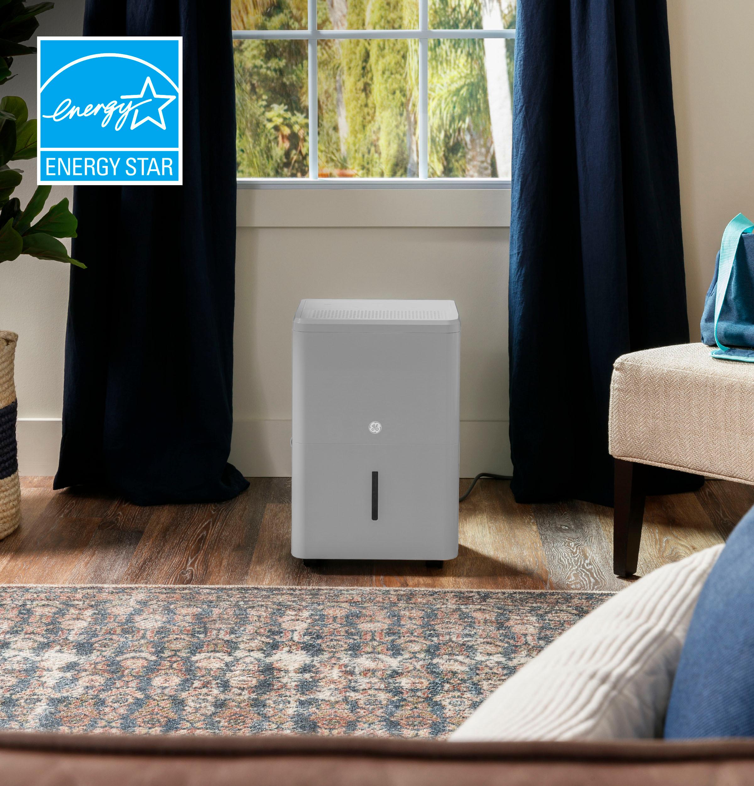 Ge Appliances AWHR50LB Ge® 50 Pint Energy Star® Smart Portable Dehumidifier With Smart Dry For Wet Spaces