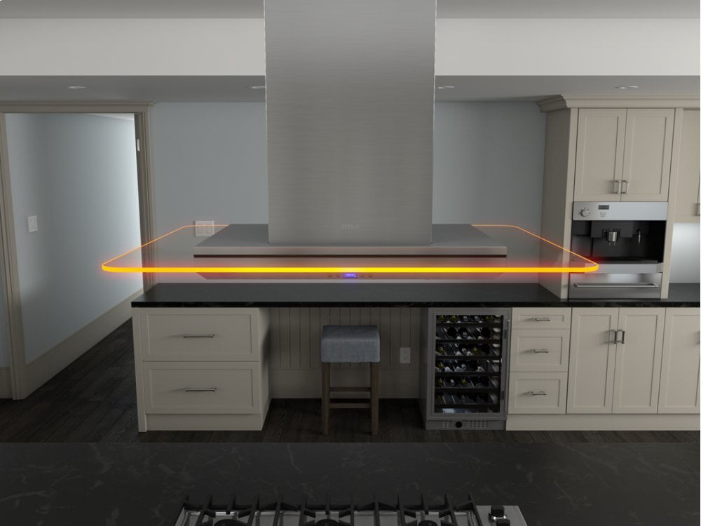 Zephyr ZVNE42AG 42" Verona Island Hood W/715Cfm Blower,5 Speed Levels,Act,Dcbl Supprsson