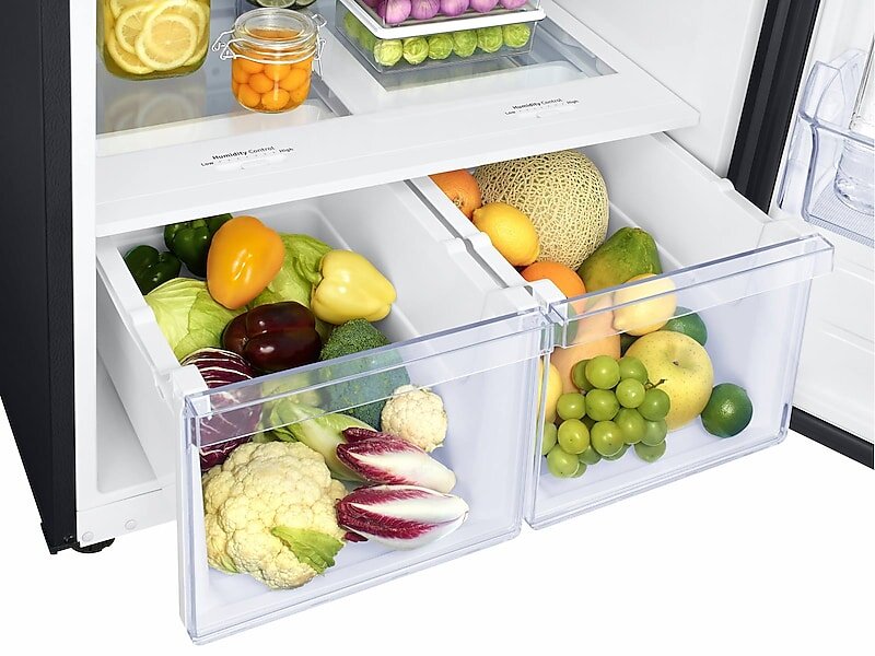 Samsung RT21M6213SG 21 Cu. Ft. Top Freezer Refrigerator With Flexzone™ In Black Stainless Steel