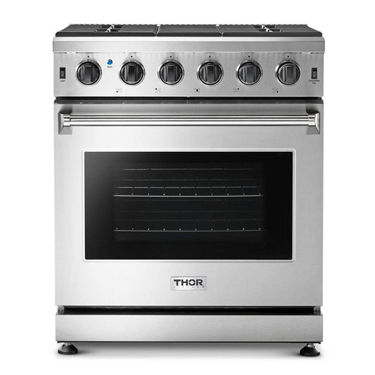 Thor Kitchen LRG3001ULP 30 Inch Gas Range In Stainless Steel - Liquid Propane
