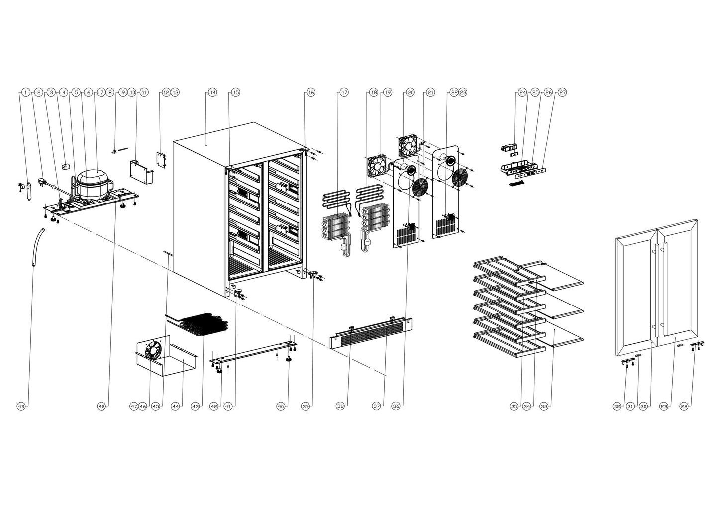 Zephyr BWB24C32AG Brisas Wine & Beverage Cooler