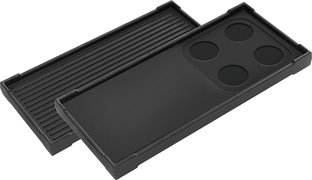 Forzacucina FAGP Double-Sided Cast Iron Griddle + Grill Plate