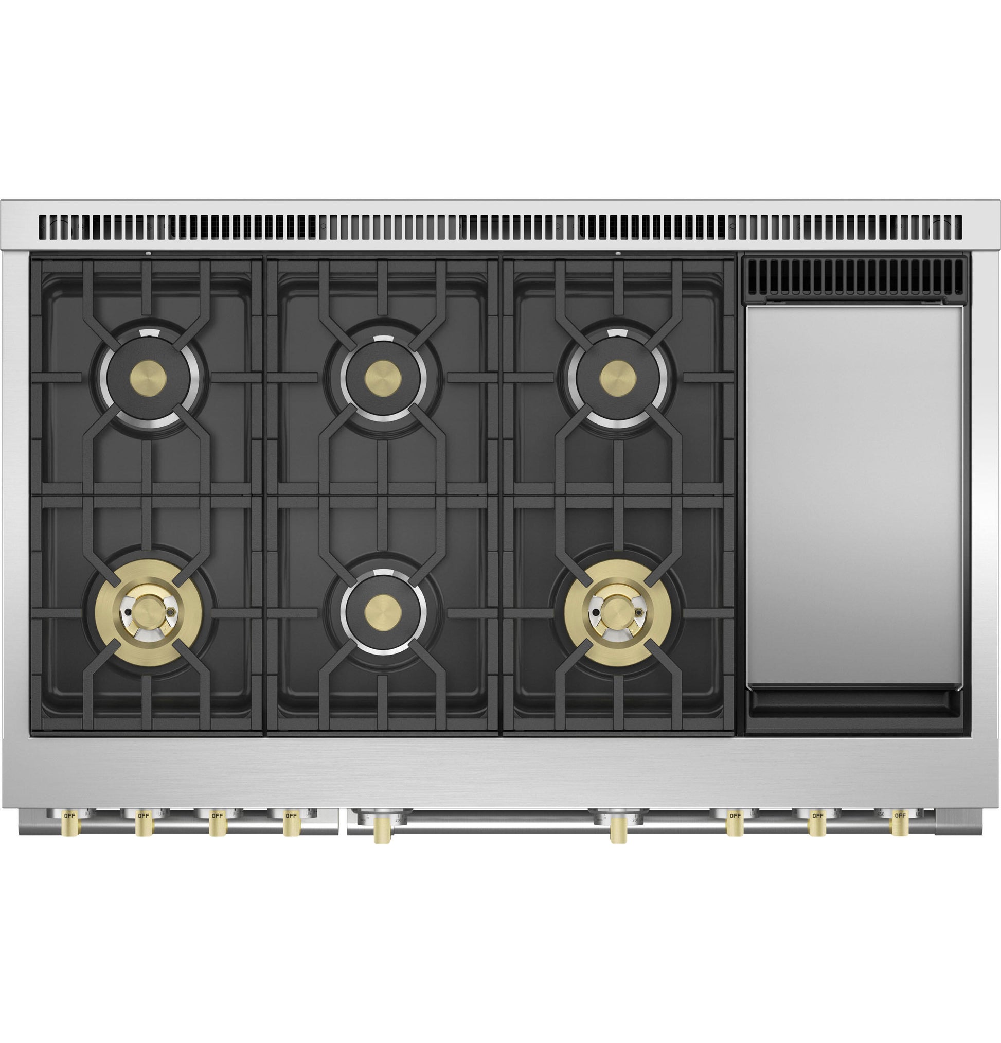 Monogram ZGP486NDTSS Monogram 48" All Gas Professional Range With 6 Burners And Griddle (Natural Gas)