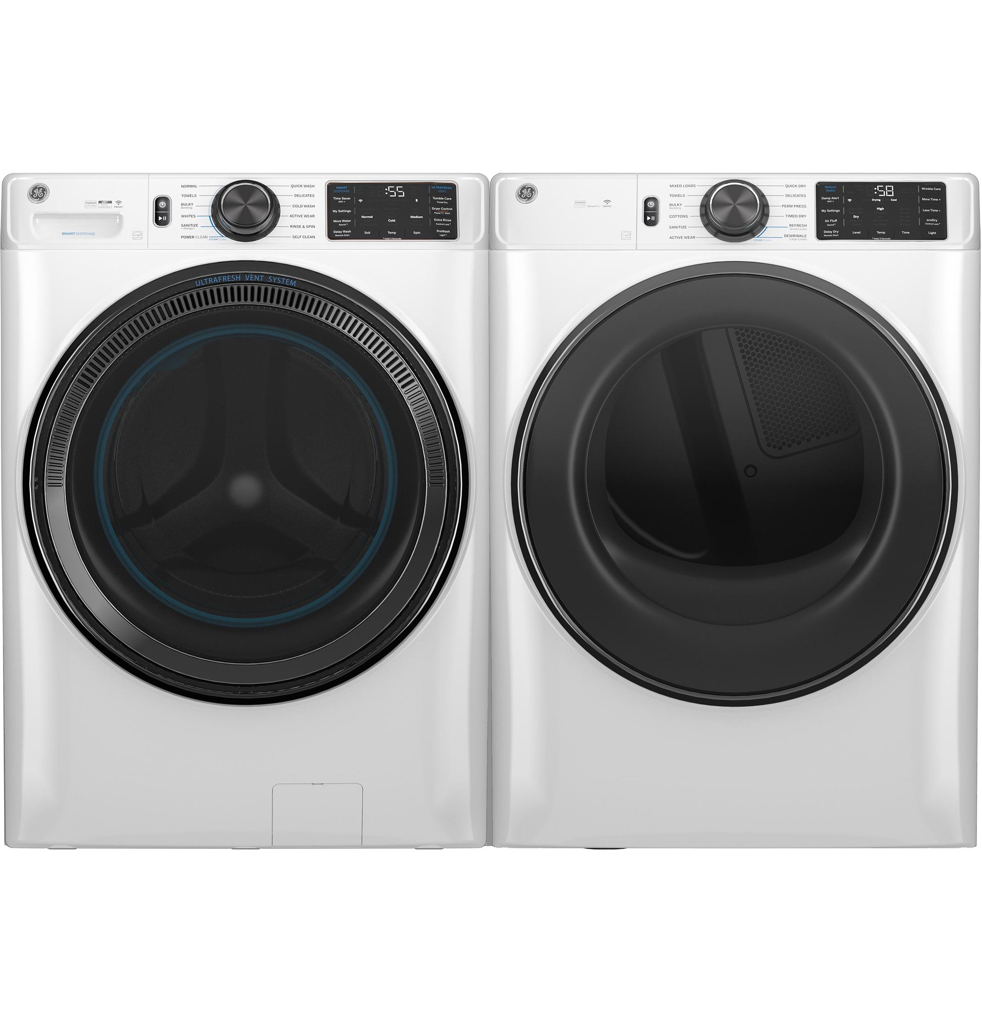 Ge Appliances GFD65ESSVWW Ge® 7.8 Cu. Ft. Capacity Smart Front Load Electric Dryer With Steam And Sanitize Cycle