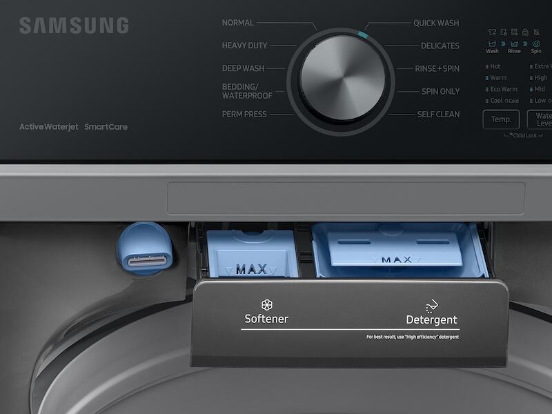 Samsung WA44A3405AP 4.4 Cu. Ft. Top Load Washer With Activewave&#8482; Agitator And Active Waterjet In Platinum