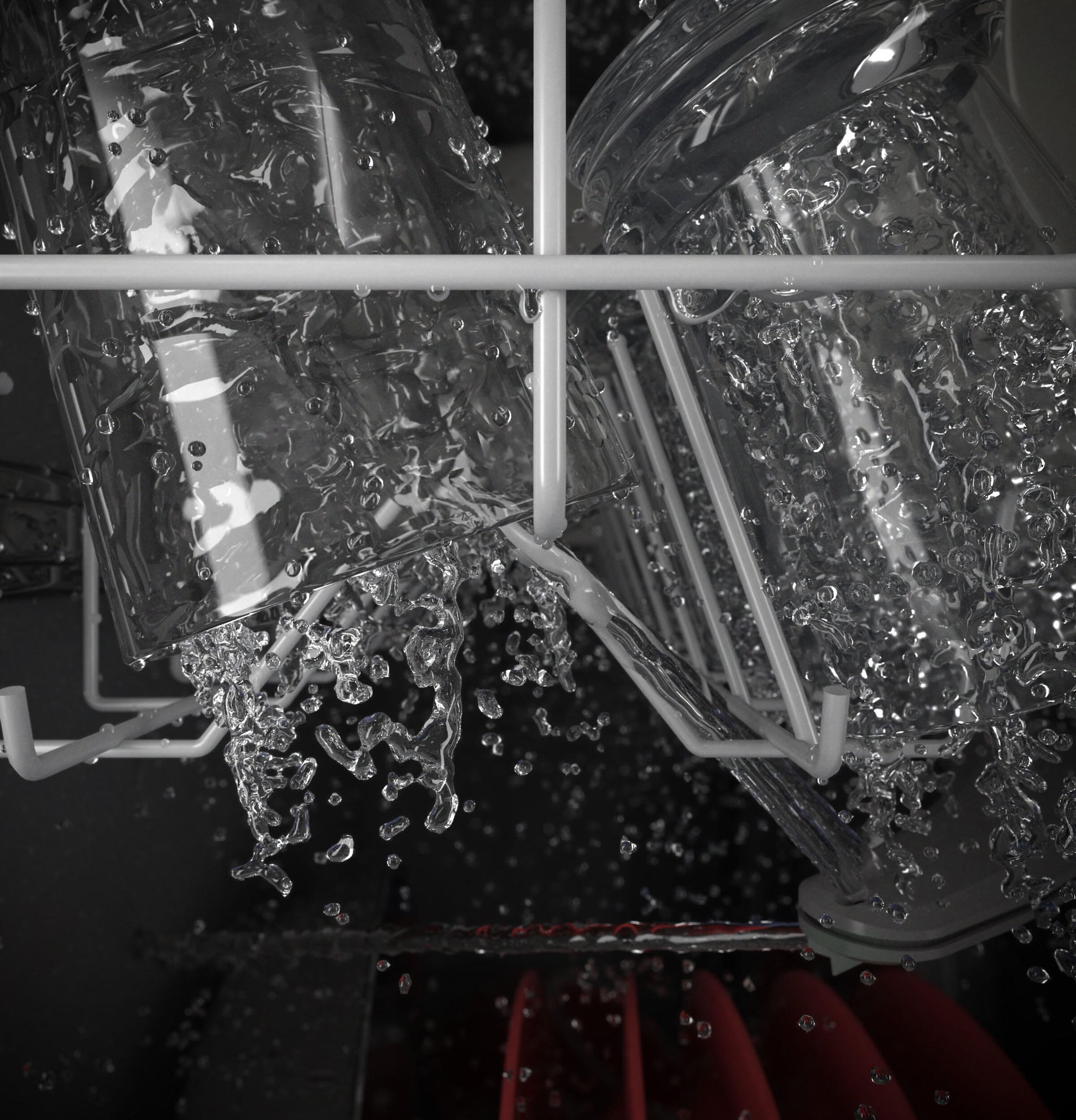 Hotpoint HDF310PGRWW Hotpoint® One Button Dishwasher With Plastic Interior