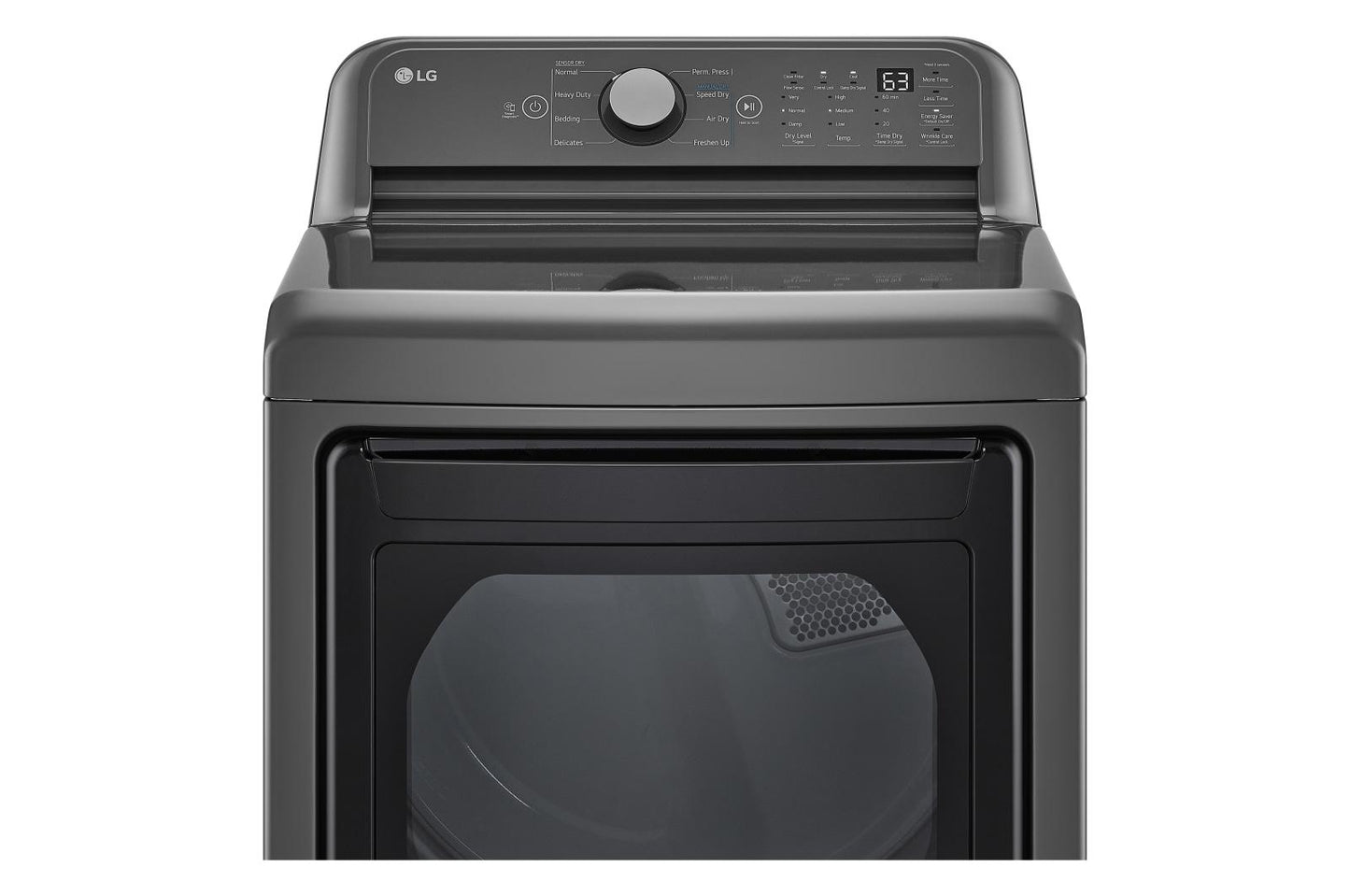 Lg DLG7151M 7.3 Cu. Ft. Top Load Energy Star Gas Dryer With Sensor Dry, Flowsense® & Clean Filter Indicators