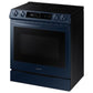 Samsung NE63A8711QN 6.3 Cu. Ft. Smart Bespoke Slide-In Electric Range With Smart Dial & Air Fry In Navy Steel