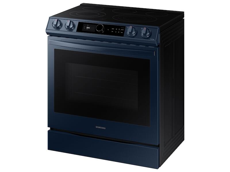 Samsung NE63A8711QN 6.3 Cu. Ft. Smart Bespoke Slide-In Electric Range With Smart Dial & Air Fry In Navy Steel
