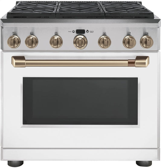 Cafe C2Y366P4MW2 Café 36" Dual-Fuel Professional Range With 6 Burners (Natural Gas)