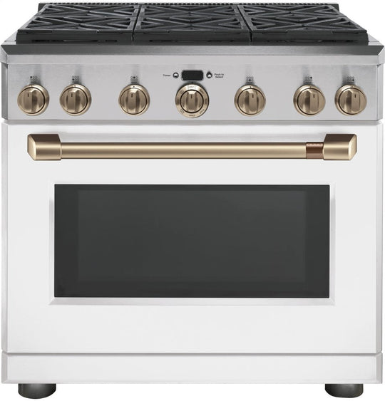 Cafe C2Y366P4MW2 Café 36" Dual-Fuel Professional Range With 6 Burners (Natural Gas)