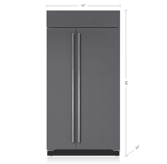 Sub-Zero BI42SIDO 42" Classic Side-By-Side Refrigerator/Freezer With Internal Dispenser - Panel Ready