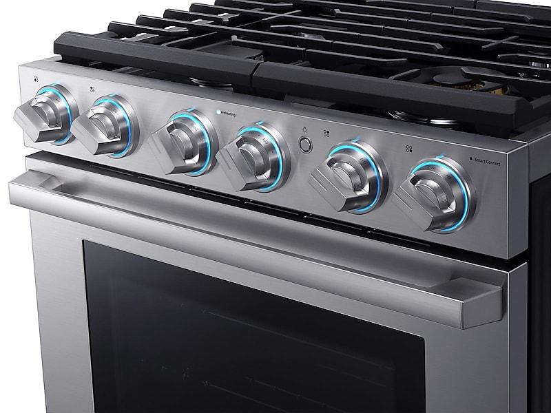 Samsung NX58M9960PS 5.8 Cu. Ft. 30" Chef Collection Professional Gas Range With Dual Convection In Stainless Steel