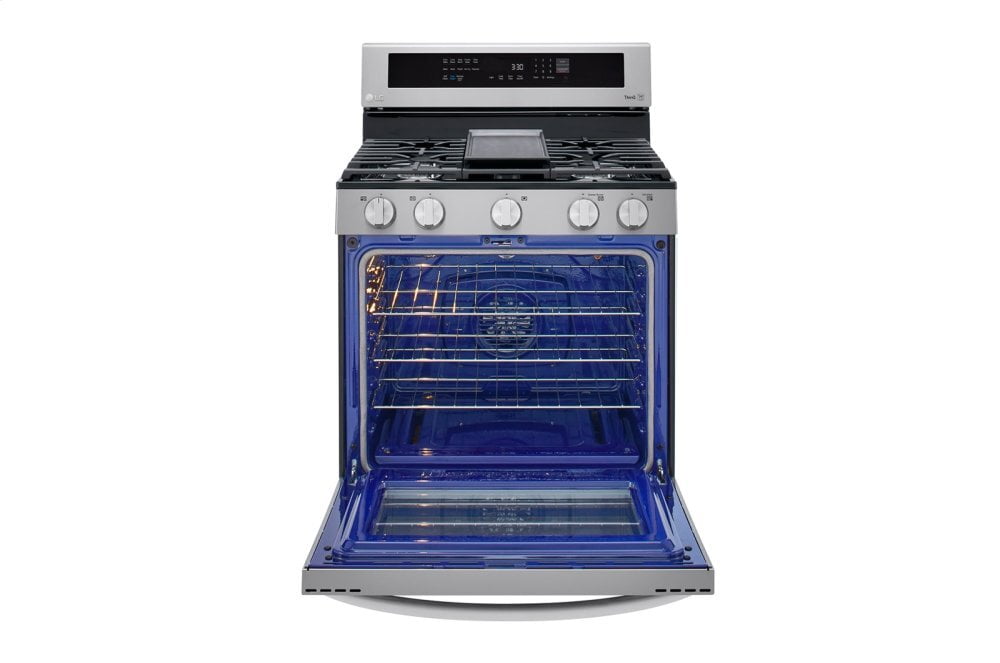 Lg LRGL5825F 5.8 Cu Ft. Smart Wi-Fi Enabled True Convection Instaview® Gas Range With Air Fry
