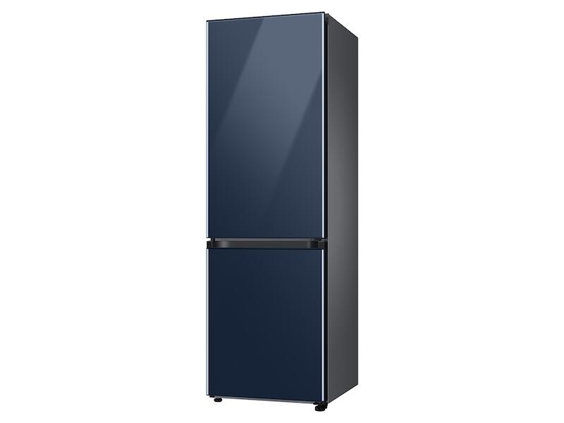 Samsung RB12A300641 12.0 Cu. Ft. Bespoke Bottom Freezer Refrigerator With Customizable Colors And Flexible Design In Navy Glass