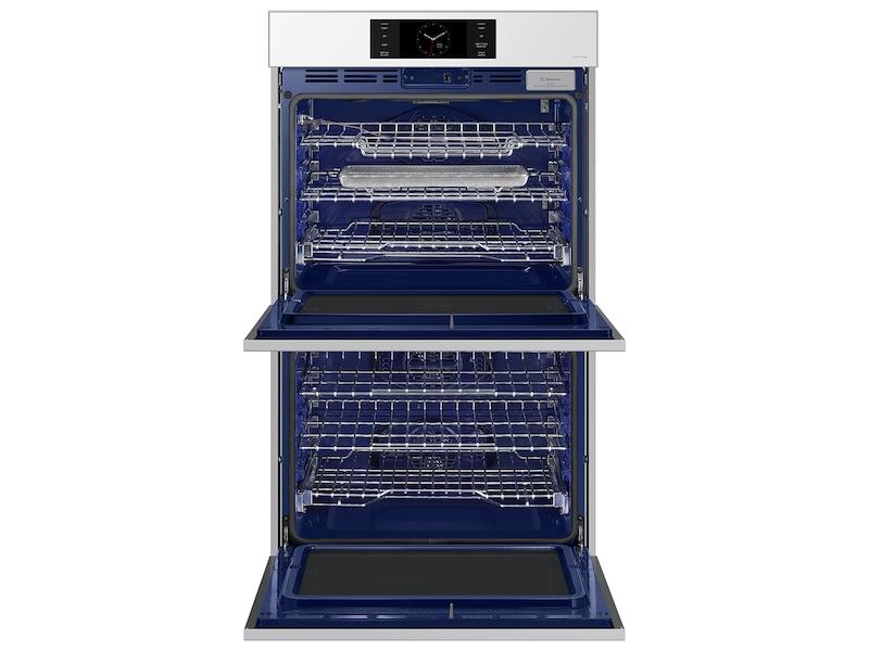 Samsung NV51CB700D12 Bespoke 30" White Glass Double Wall Oven With Ai Pro Cooking™ Camera