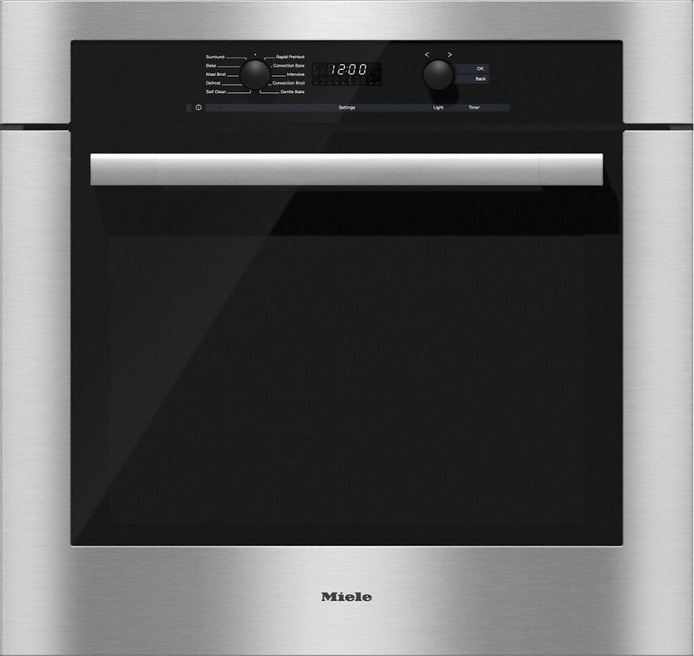 Miele H6180BP H 6180 Bp 30 Inch Convection Oven With Self Clean For Easy Cleaning.