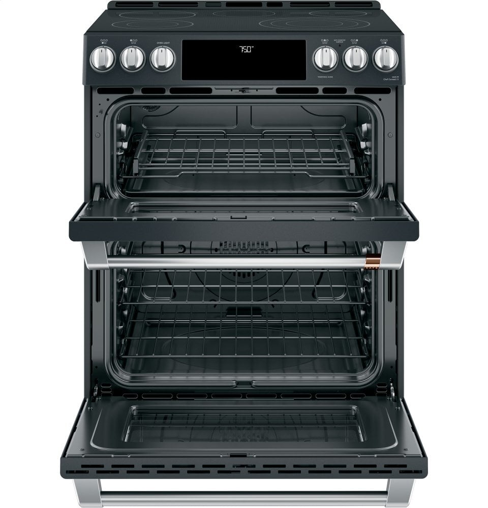 Cafe CES750P3MD1 Café 30" Smart Slide-In, Front-Control, Radiant And Convection Double-Oven Range