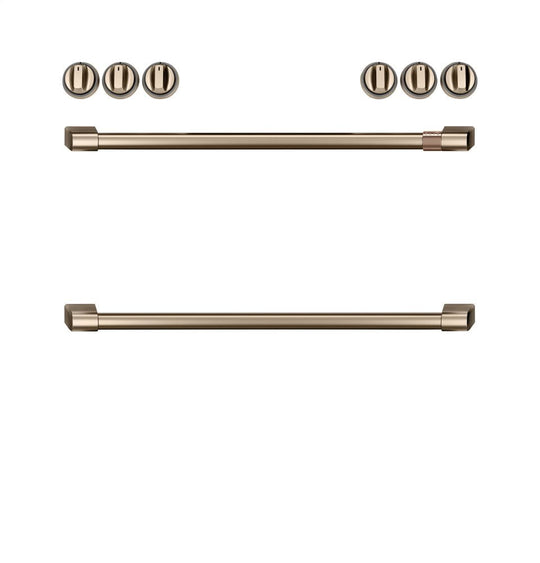 Cafe CXFCHHKPMBZ Café Front Control Induction Knobs And Handles - Brushed Bronze