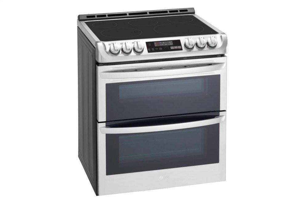 Lg LTE4815ST 7.3 Cu. Ft. Smart Wi-Fi Enabled Electric Double Oven Slide-In Range With Probake Convection® And Easyclean®