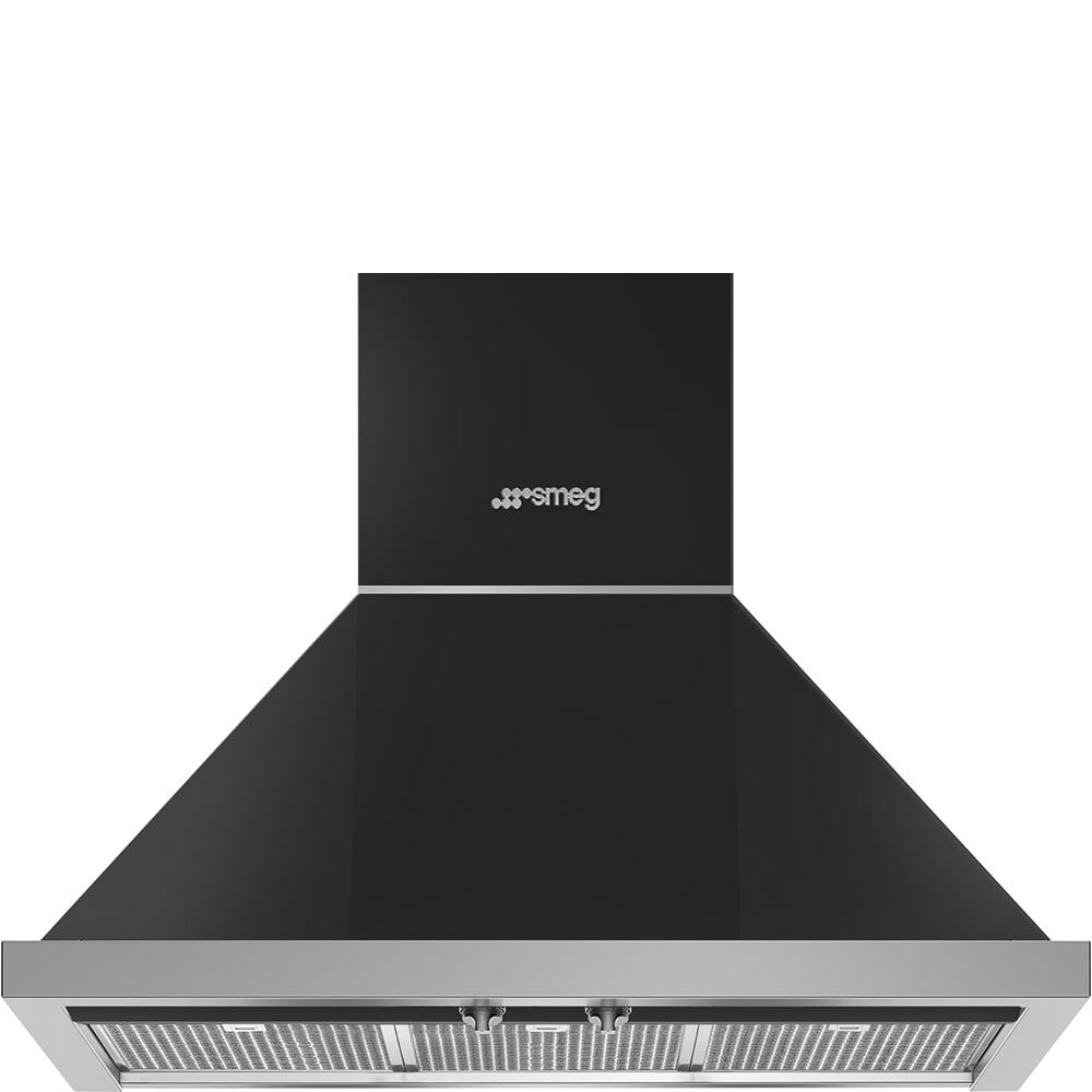 Smeg KPF30UAN 30" Portofino Chimney Hood, Matte Black