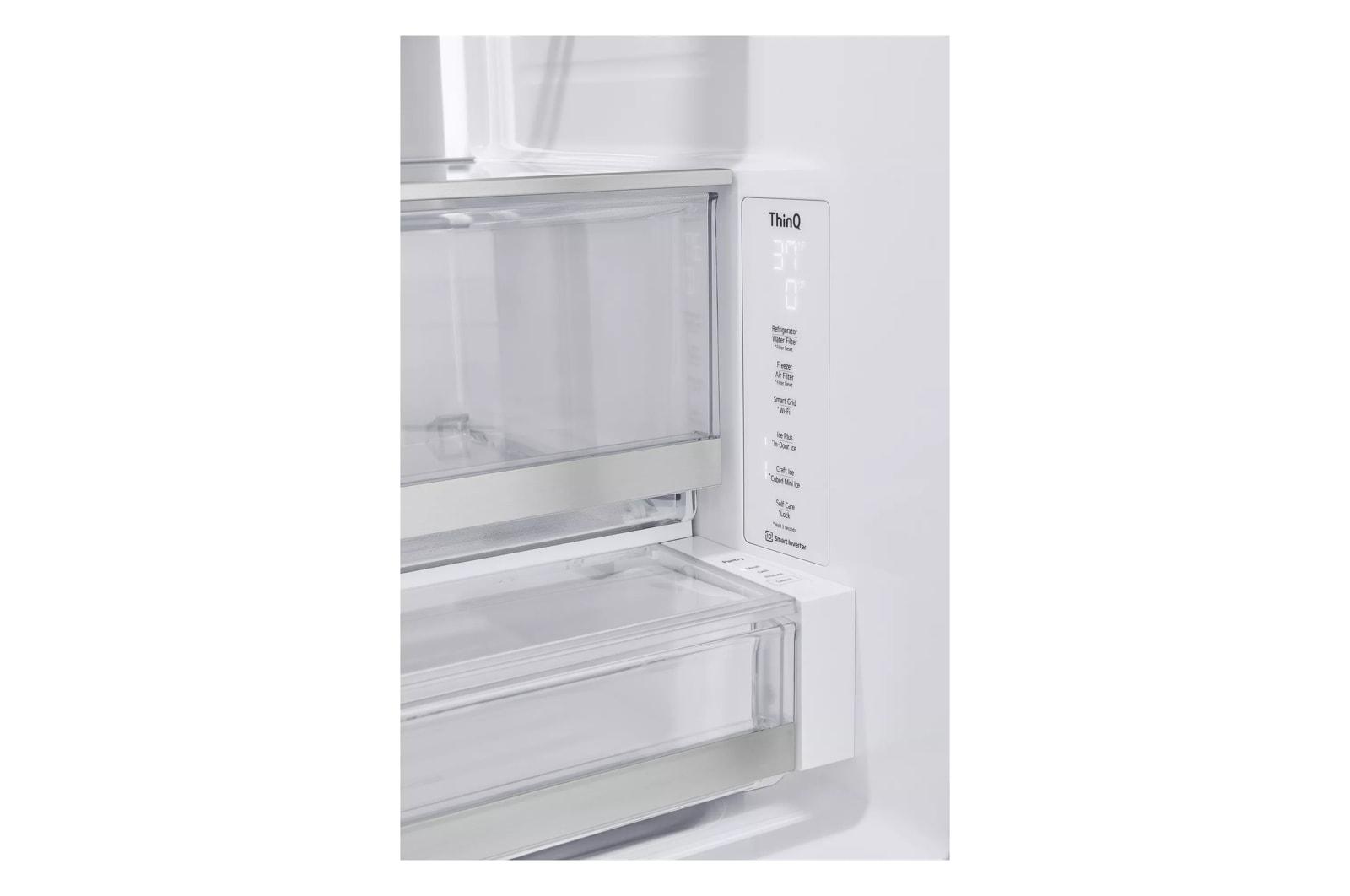 Lg LRYKS3106D 31 Cu. Ft. Smart Standard-Depth Max™ French Door Refrigerator With Four Types Of Ice And Mirror Instaview®