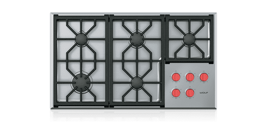 Wolf CG365PSLP 36" Professional Gas Cooktop - 5 Burners