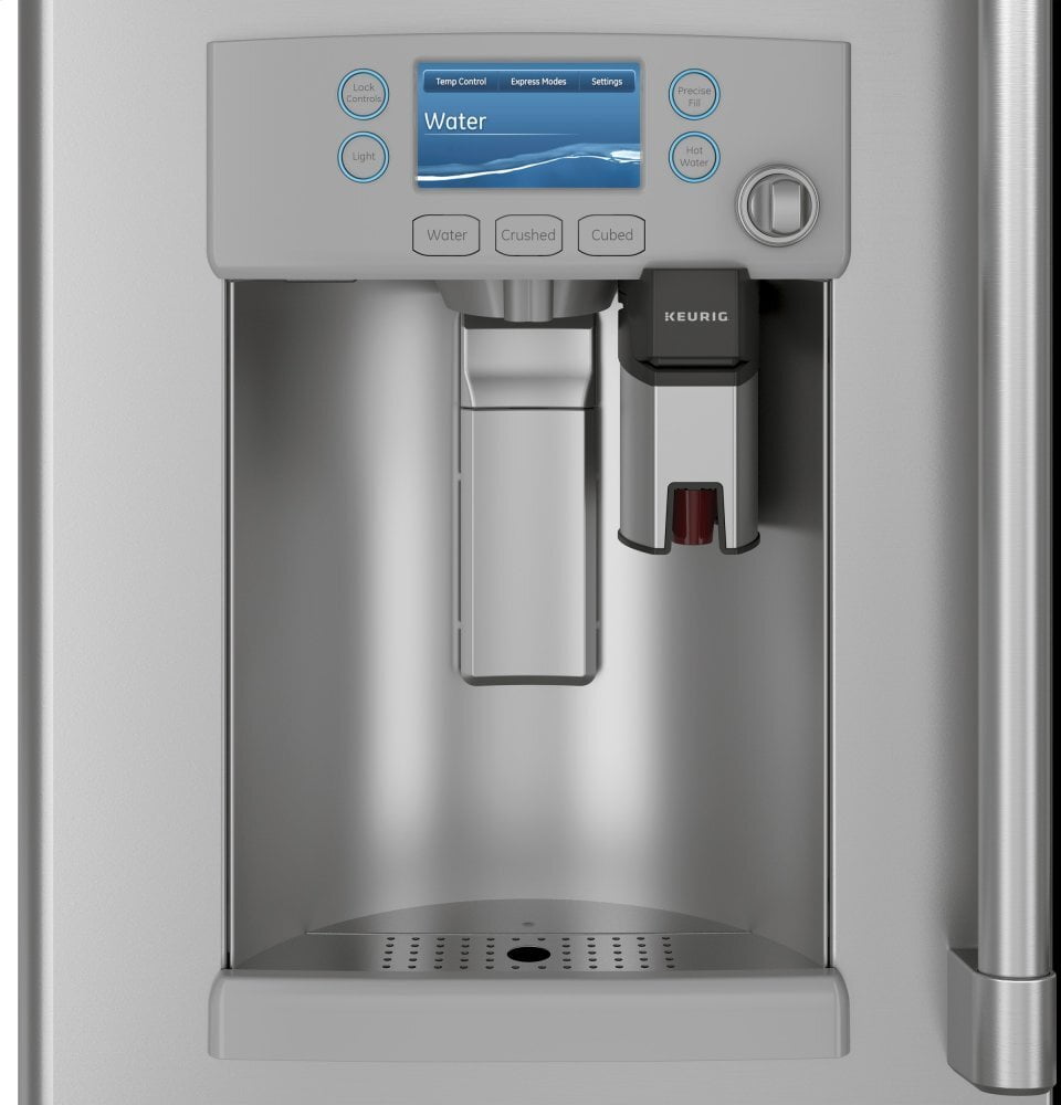 Cafe CYE22UP2MS1 Café Energy Star® 22.1 Cu. Ft. Smart Counter-Depth French-Door Refrigerator With Keurig® K-Cup® Brewing System