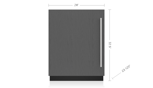 Sub-Zero DEU2450RADAL 24" Designer Undercounter Ada Height Refrigerator - Panel Ready