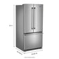 Maytag MRFF5033PZ 33-Inch Wide French Door Refrigerator With Water Dispenser - 22 Cu. Ft