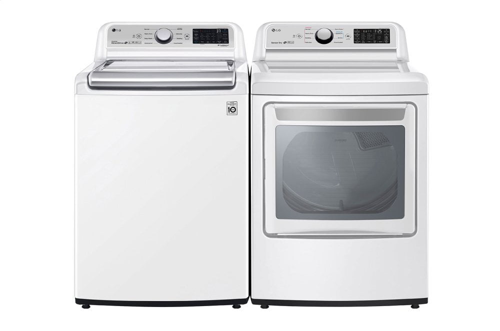 Lg WT7305CW 4.8 Cu. Ft. Mega Capacity Smart Wi-Fi Enabled Top Load Washer With Agitator And Turbowash3D™ Technology
