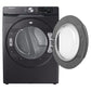 Samsung DVE45R6100V 7.5 Cu. Ft. Electric Dryer With Steam Sanitize+ In Black Stainless Steel
