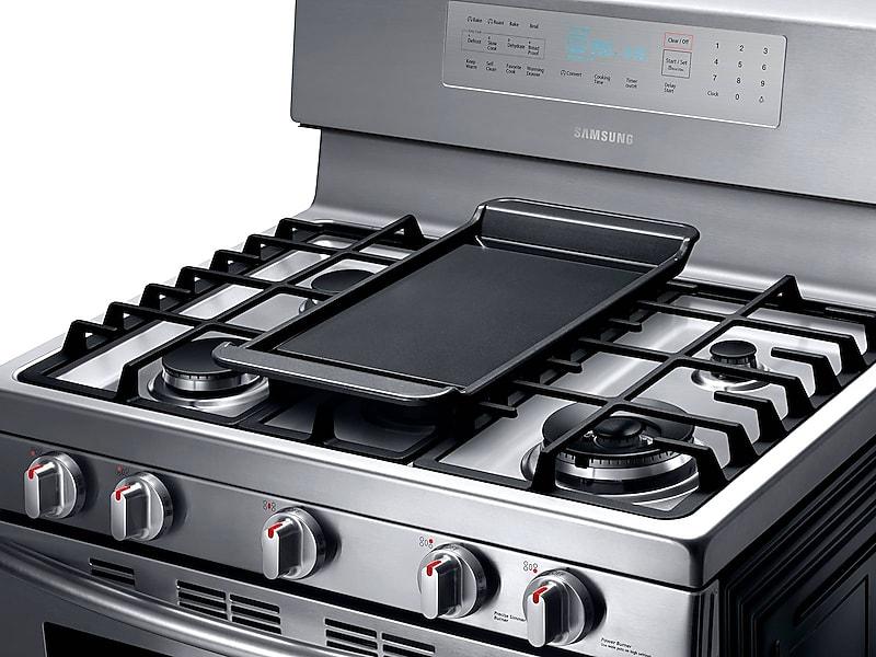 Samsung NX58F5700WS 5.8 Cu. Ft. Gas Range With True Convection In Stainless Steel