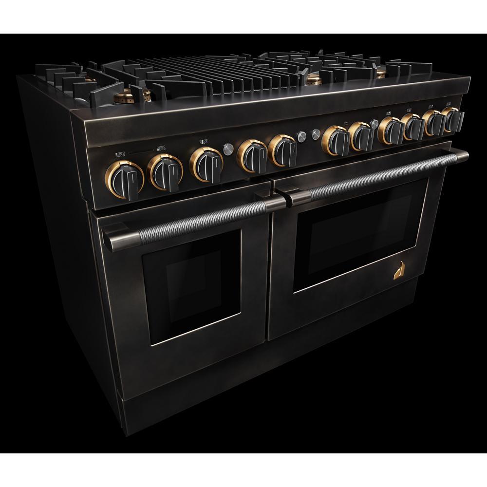 Jennair TANKMAN50 Smoke & Brass By Jennair® 48" Dual-Fuel Professional-Style Range