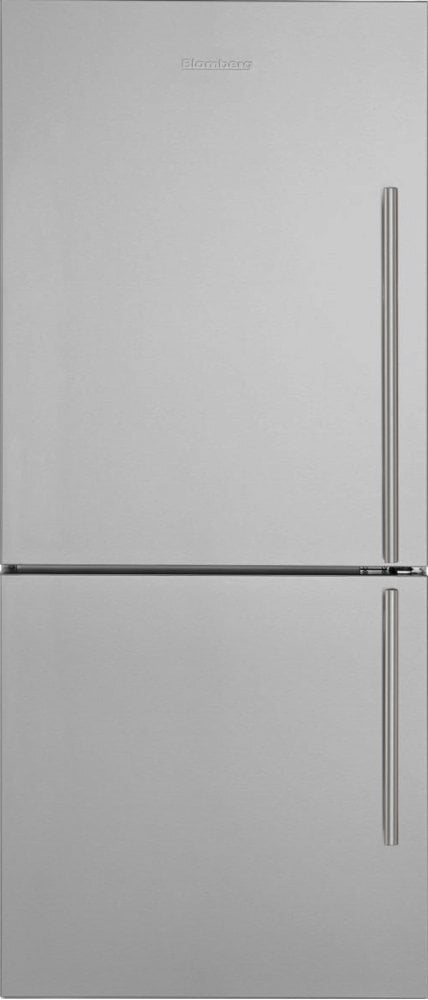 Blomberg Appliances BRFB1812SSLN 30" Bottom Freezer/Fridge 18 Cu Ft, Wrapped Stainless Doors, Stainless Handles, Left Hinge