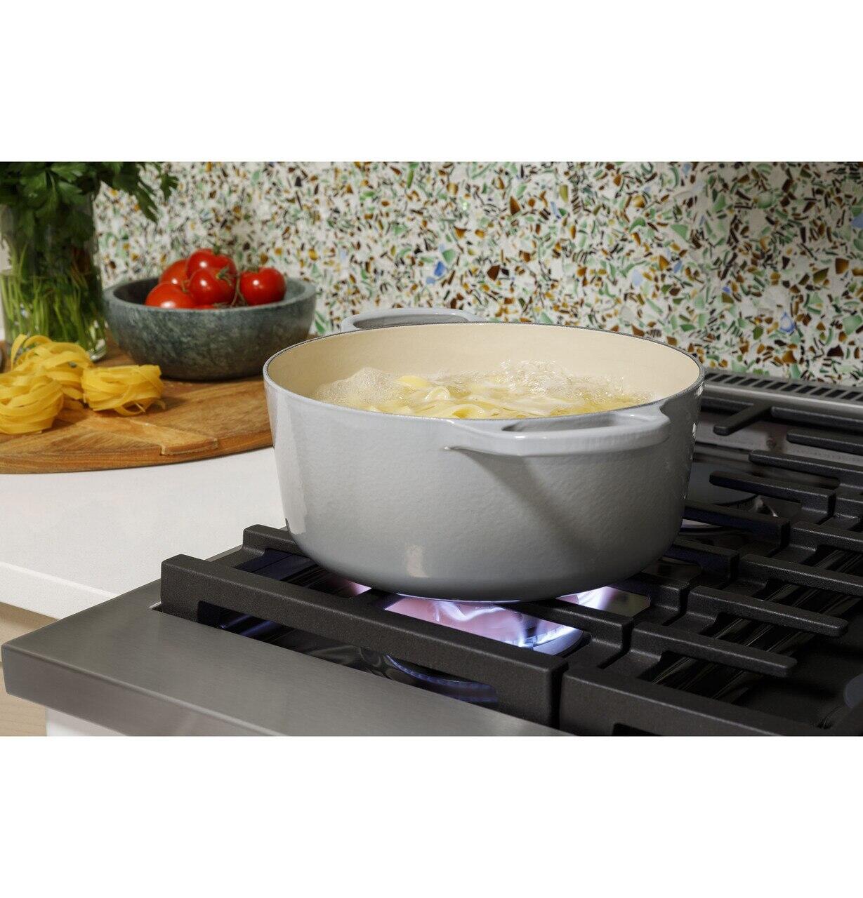 Cafe C2Y486P2TS1 Café™ 48" Smart Dual-Fuel Commercial-Style Range With 6 Burners And Griddle (Natural Gas)
