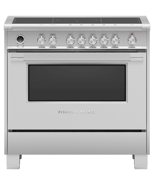 Fisher & Paykel OR36SCI6X1 Induction Range, 36", 5 Zones With Smartzone, Self-Cleaning