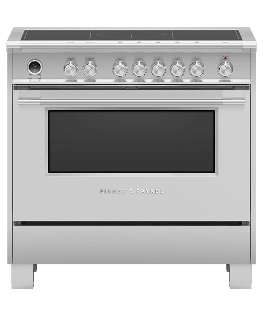 Fisher & Paykel OR36SCI6X1 Induction Range, 36", 5 Zones With Smartzone, Self-Cleaning