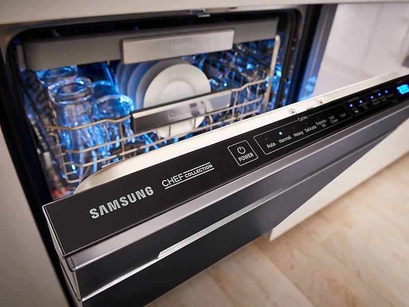 Samsung DW80M9990UM Chef Collection Dishwasher With Hidden Touch Controls In Matte Black Stainless Steel