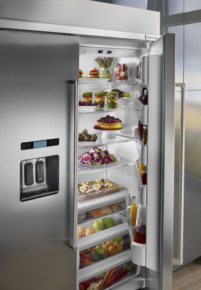 Kitchenaid KBSD608ESS 48-Inch Width Built-In Side By Side Refrigerator With Printscield™ Finish - Other