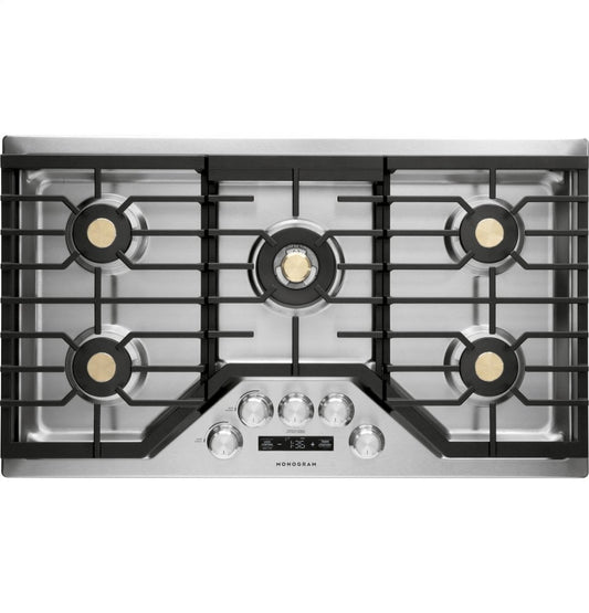 Monogram ZGU36ESLSS Monogram 36" Smart Deep-Recessed Gas Cooktop (Natural Gas)