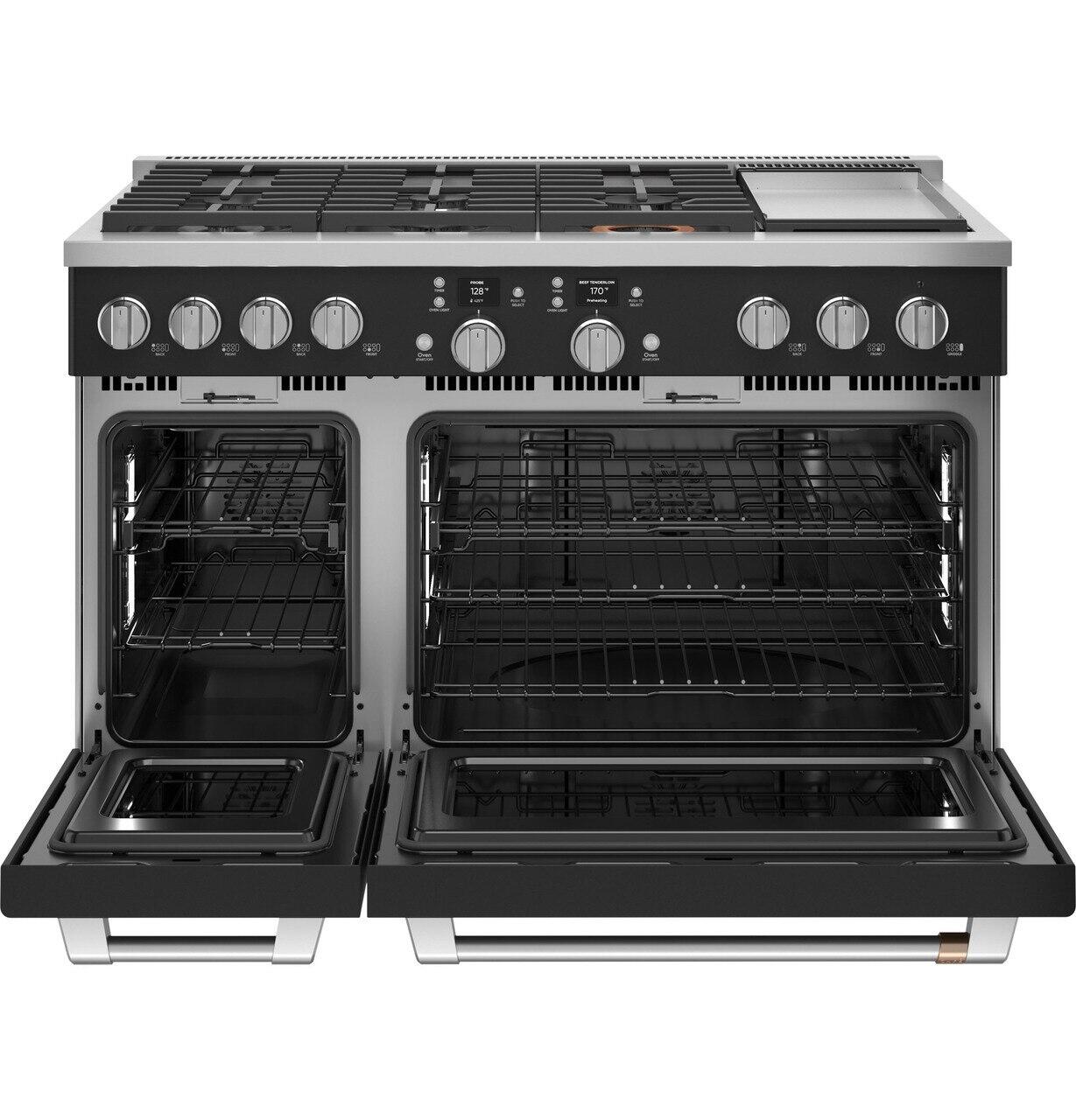 Cafe C2Y486P3TD1 Café™ 48" Smart Dual-Fuel Commercial-Style Range With 6 Burners And Griddle (Natural Gas)