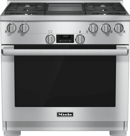 Miele HR11361LP 36 Inch Range All Gas With Directselect, Twin Convection Fans And M Pro Dual Stacked Burners