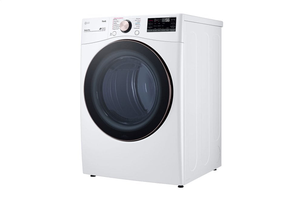 Lg DLEX4000W 7.4 Cu. Ft. Ultra Large Capacity Smart Wi-Fi Enabled Front Load Electric Dryer With Turbosteam&#8482; And Built-In Intelligence
