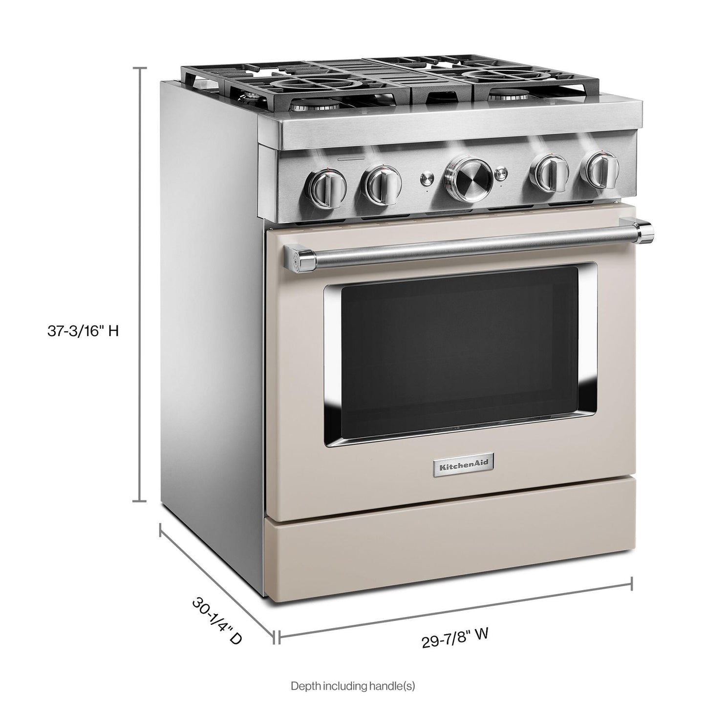 Kitchenaid KFDC500JMH Kitchenaid® 30'' Smart Commercial-Style Dual Fuel Range With 4 Burners - Milkshake