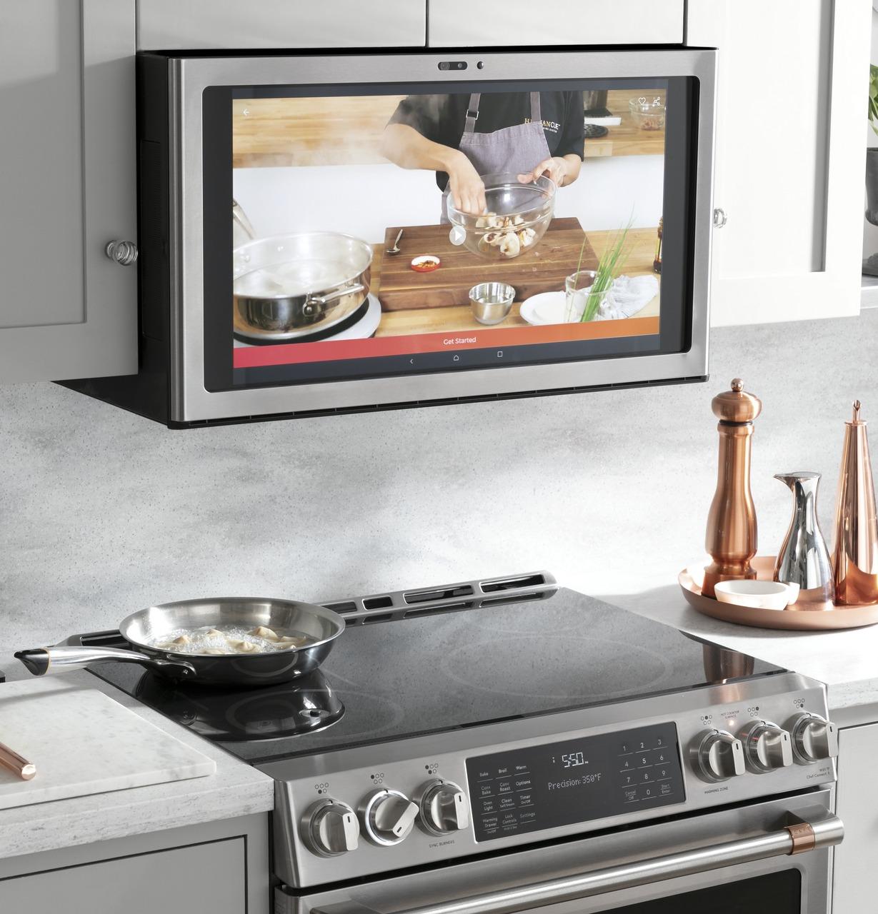 Cafe CHS90XP2MS1 Café™ 30" Smart Slide-In, Front-Control, Induction And Convection Range With In-Oven Camera