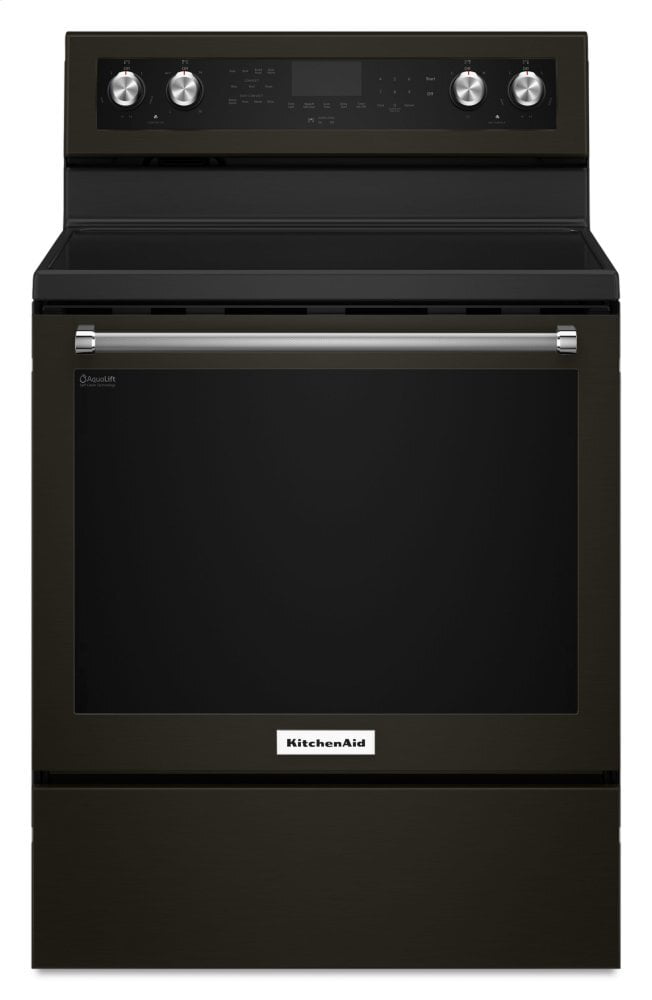 Kitchenaid KFEG500EBS 30-Inch 5-Element Electric Convection Range - Black Stainless Steel With Printshield™ Finish