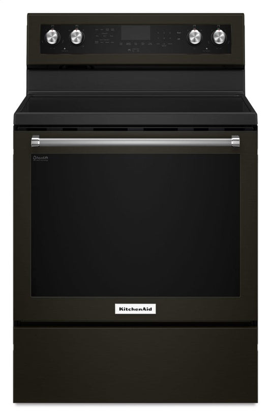Kitchenaid KFEG500EBS 30-Inch 5-Element Electric Convection Range - Black Stainless Steel With Printshield™ Finish